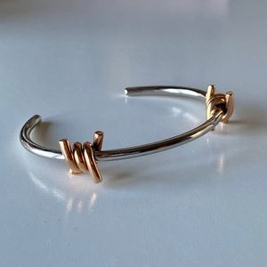 MVMT // Double Barbed Cuff // Silver & Rose Gold
